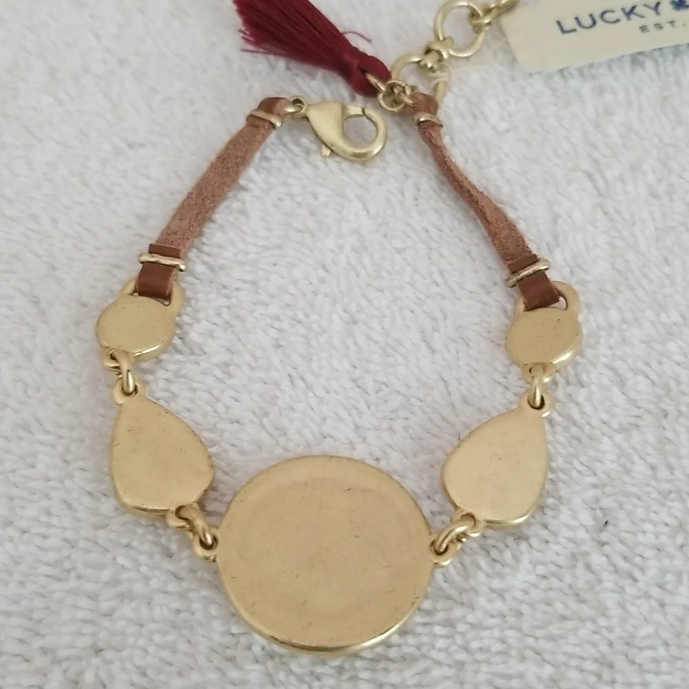 New Lucky Brand Stone Leather Bracelet